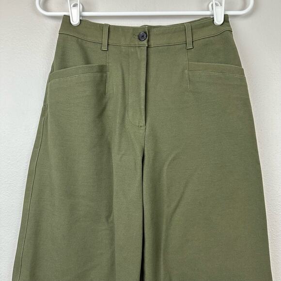 Kit and Ace Aspen Wide Leg Pants 2 Army Green - Picture 4 of 14